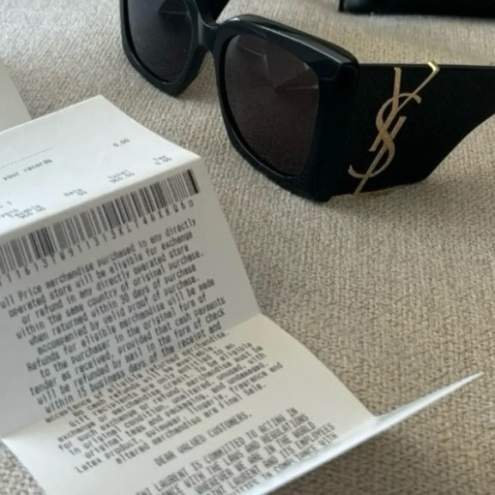 Authentic Saint Laurent SL M119 BLAZE cat eye Sunglasses with gold YSL emblem - Picture 3 of 16